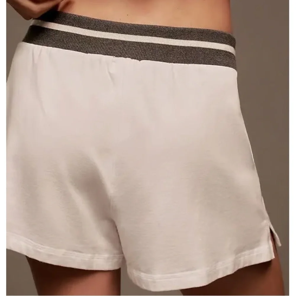 ANTHROPOLOGIE Sundry Cali Shorts White Gray NEW - Picture 2 of 9